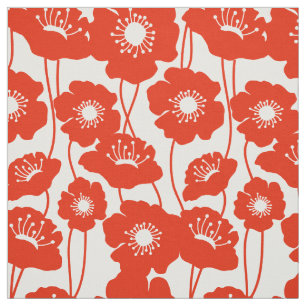 Tela Modelo rojo de las amapolas