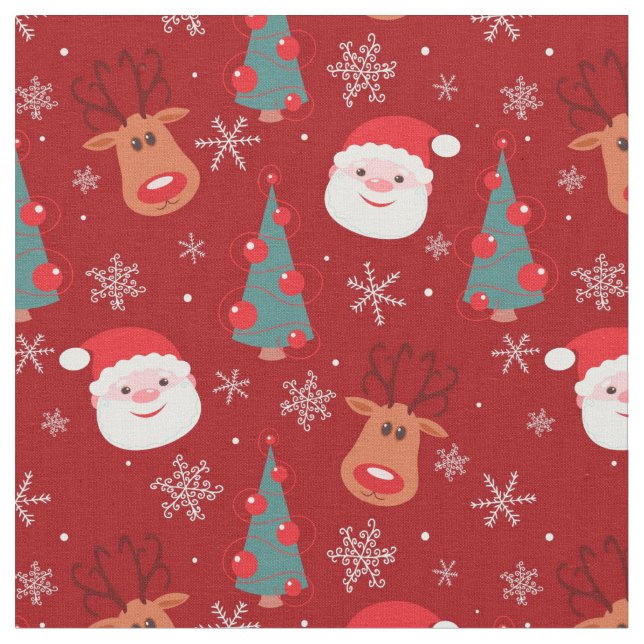 Tela Modelo rojo del navidad (De cerca)