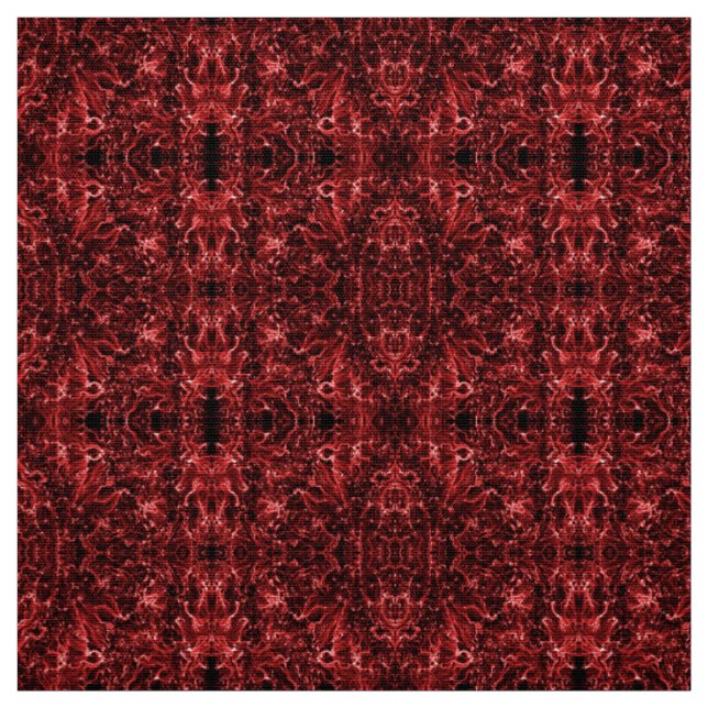 Tela Modelo rojo oriental abstracto, (Retal)
