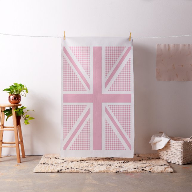 Tela Modelo rosado de la guinga de Union Jack (In Situ)