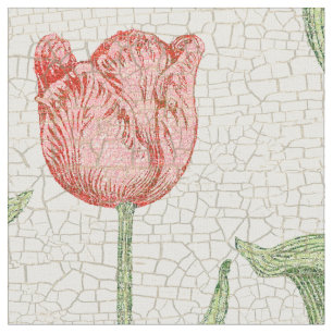 Tela Modelo rosado del jardín del tulipán