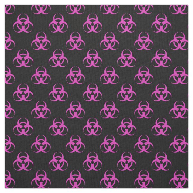 Tela Modelo rosado del símbolo del Biohazard (Retal)