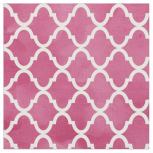 Tela Modelo rosado oscuro elegante de Quatrefoil del