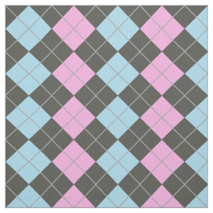 Tela Modelo rosado y azul de Argyle