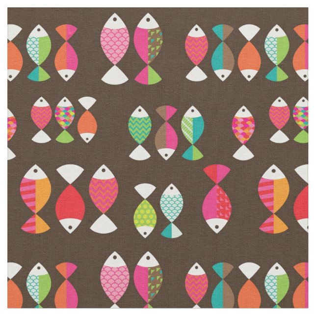 Tela Modelo subacuático 2 de los pescados retros (De cerca)