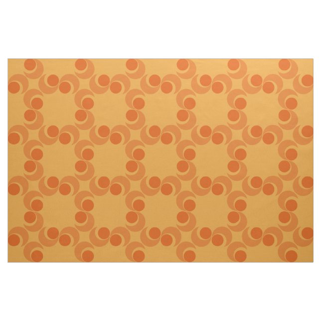Tela modelo swirly anaranjado 70s ("Cuarto gordo" (fat quarter))