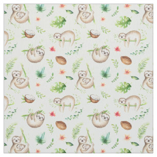 Tela Modelo tropical de la pereza del coco