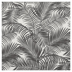 Tela Modelo tropical negro moderno de las palmeras