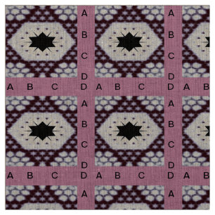 Tela Modern gift kaleidoscope art star- rose-burgundy-