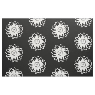 Tela moderna blanco y negro de la flor