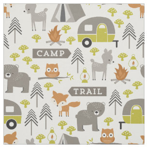 Tela moderna de camper y tejido de animales para b