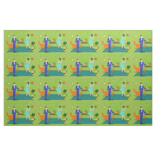 Tela moderna de los pares de los mediados de siglo