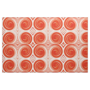 Tela Moderna Naranja Swirl Resumen Arte