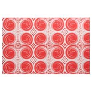 Tela Moderna Red Swirl Resumen Arte