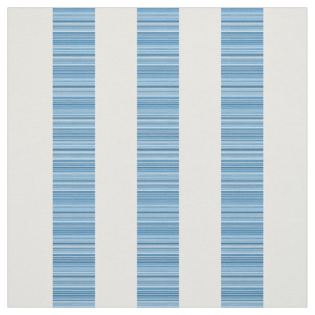 Tela moderna vertical blanca azul de las rayas (Retal)