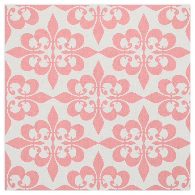 Tela Moderna y elegante Damasco rosa de época (Retal)
