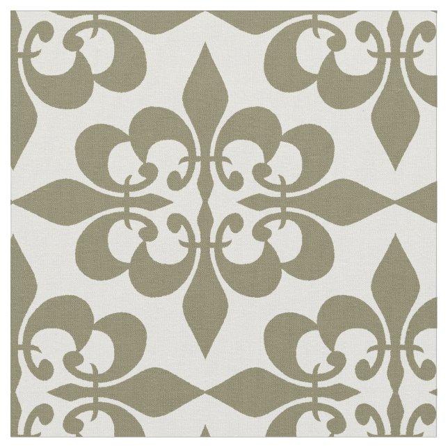 Tela Moderna y elegante Taupe Damask (De cerca)