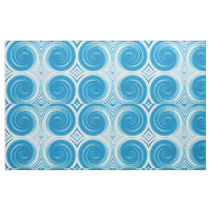 Tela Moderno Blue Swirl Resumen Arte