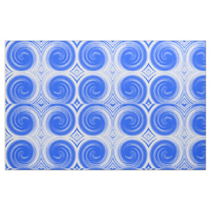 Tela Moderno Blue Swirl Resumen Arte #2