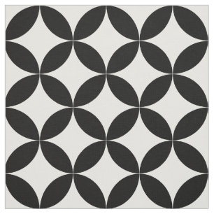 Tela Moderno Mid Century Big Circles Repetir el patrón