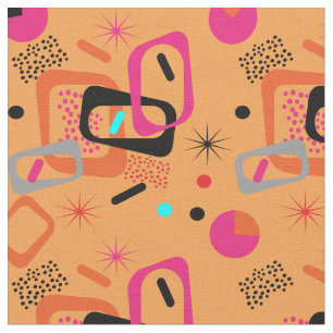 Tela Moderno patrón geométrico de medio siglo