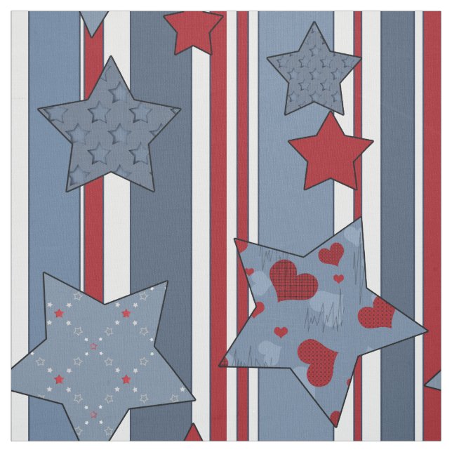 Tela Moderno, Popular, Patriótico, Juventud, Estrellas (Retal)