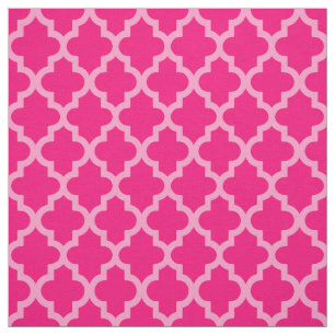 Tela Modos rosados marroquíes Quatrefoil