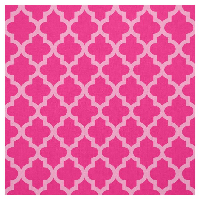 Tela Modos rosados marroquíes Quatrefoil (Retal)