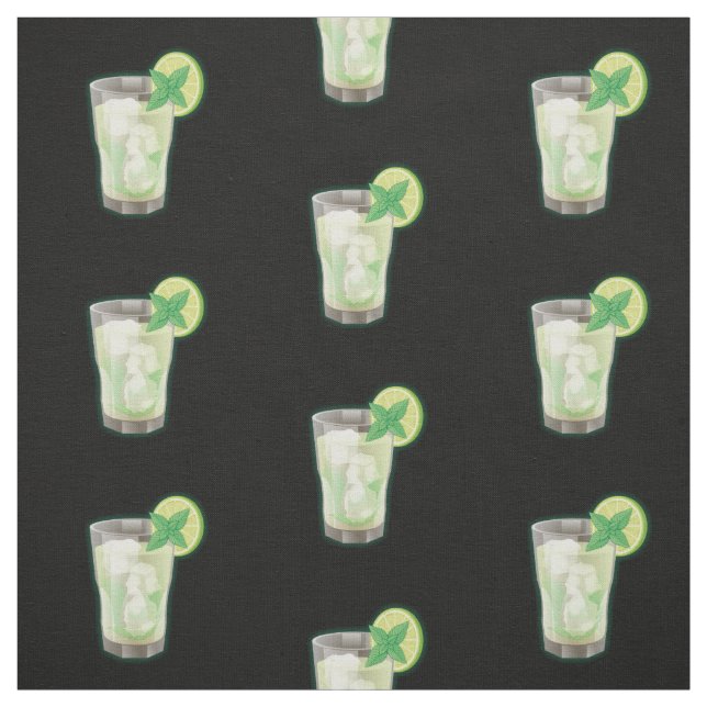 Tela Mojito Cocktail Pattern (Retal)