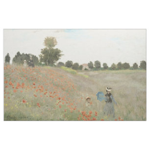 Tela Monet Red Poppy Field Flores Silvestres