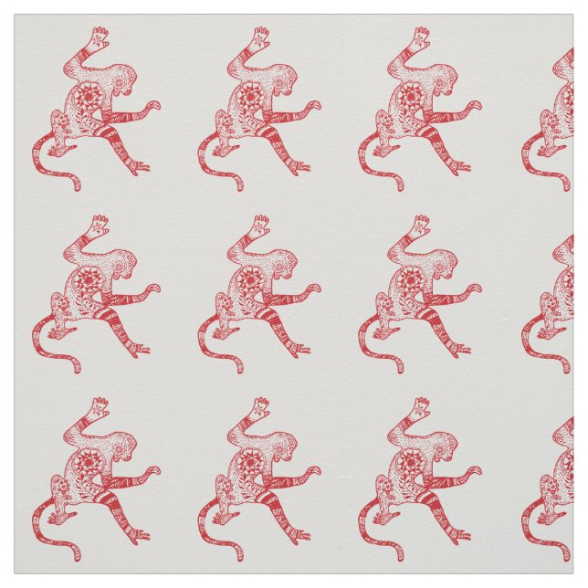 Tela Monkey Mandala Fabric (Retal)