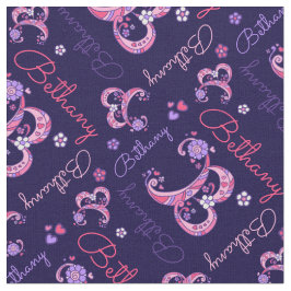 Tela Monograma B y nombre personalizado tejido Bethany