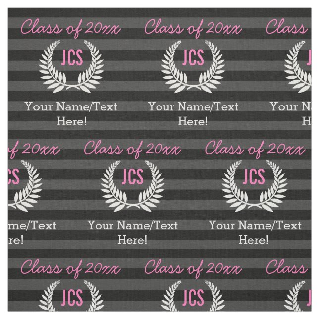 Tela Monograma de encargo del rosa del negro de la (Retal)