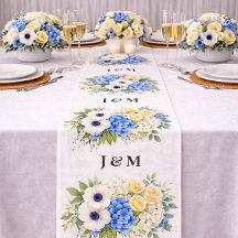 Monograma Floral de Bodas de Hortensia Anemone