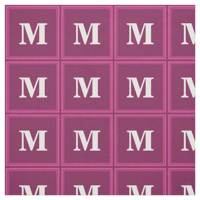 Tela Monograma fucsia (Retal)