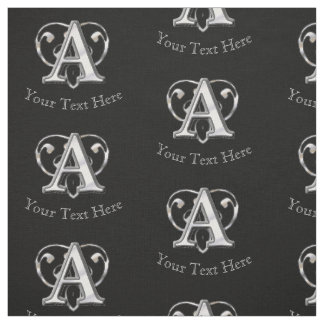 Tela Monograma metálico moderno (A)