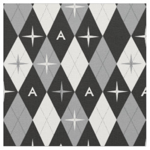 Tela Monograma monocromático Argyle