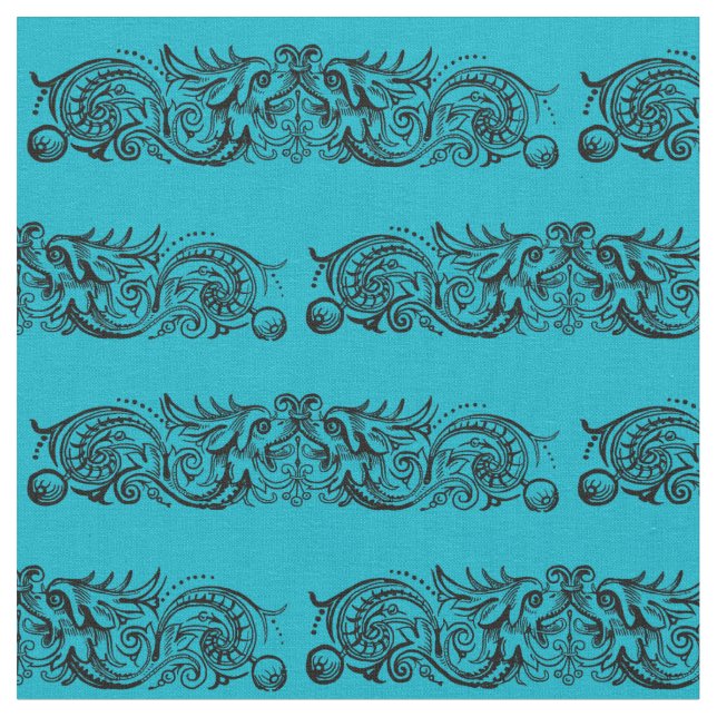 Tela Monstruos aferrados (negro) (De cerca)