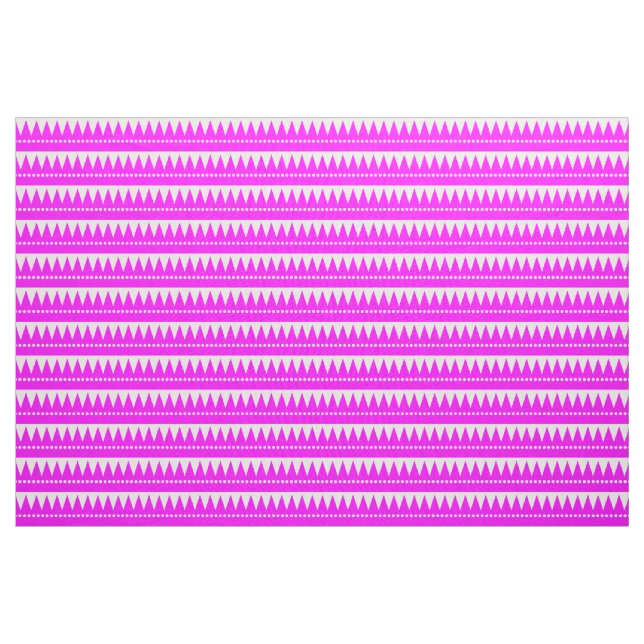 Tela Montañas aztecas - Magenta sobre blanco (Yarda)