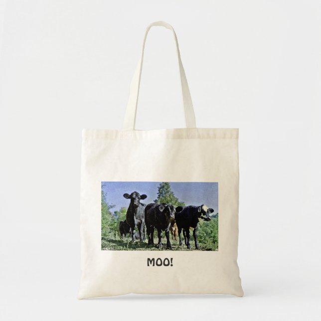 Tela ¡MOO! Bolso de la vaca (Frente)