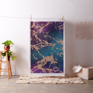 Tela Moody Luxe Marble   Oro púrpura profundo y Rosa Ve