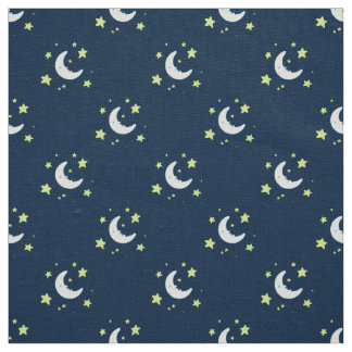 Tela Moon & Stars Impresión textil original en la marin