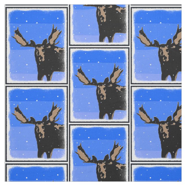Tela Moose in Winter - Original Wildlife Art (Retal)