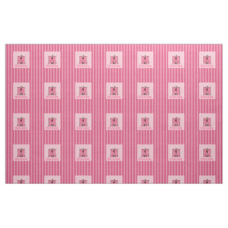 Tela Moose rosa rosado monogramado "M" del niño