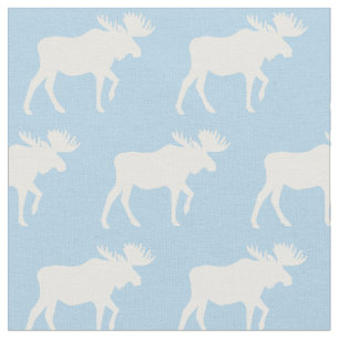 Tela Moose Silhouettes Blue Baby