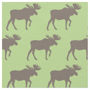 Tela Moose Silhouettes Tan Green