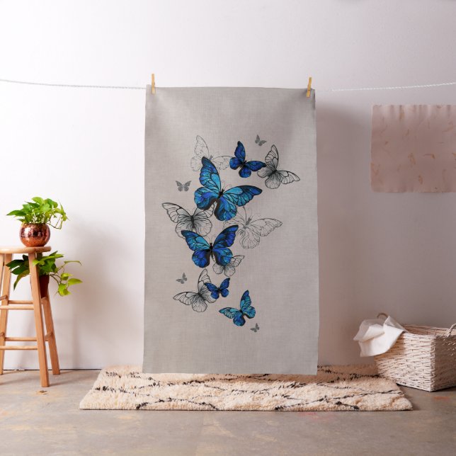 Tela Morfo de las mariposas voladoras azules (In Situ)