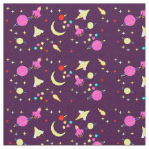 Morple Mauve Space Rocket Comet Planet Stars Moon