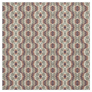 Tela Mosaico Azteca Marrón Beige Verde Oliva