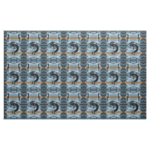 Tela Mosaico azul del desierto del suroeste de Kokopell